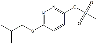 Methanesulfonic acid 6-(2-methylpropylthio)-3-pyridazinyl ester Structure