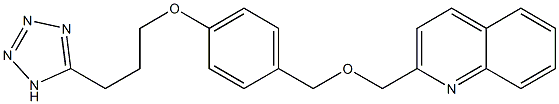 2-[4-[3-(1H-Tetrazol-5-yl)propoxy]benzyloxymethyl]quinoline 구조식 이미지