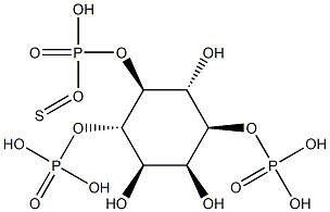 D-myo-Inositol 1,4-bisphosphoric acid 5-thiophosphoric acid 구조식 이미지