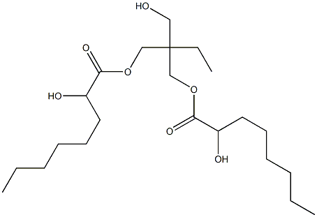 Bis(2-hydroxyoctanoic acid)2-ethyl-2-(hydroxymethyl)-1,3-propanediyl ester 구조식 이미지