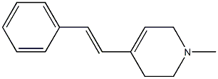 1,2,3,6-Tetrahydro-1-methyl-4-(2-phenylethenyl)pyridine Structure