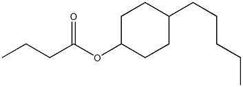 Butanoic acid 4-pentylcyclohexyl ester Structure