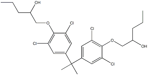1,1'-[Isopropylidenebis(2,6-dichloro-4,1-phenyleneoxy)]bis(2-pentanol) Structure