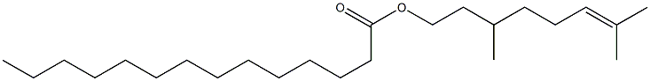Tetradecanoic acid 3,7-dimethyl-6-octenyl ester 구조식 이미지