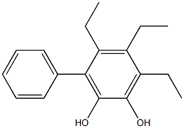 3-Phenyl-4,5,6-triethylbenzene-1,2-diol Structure