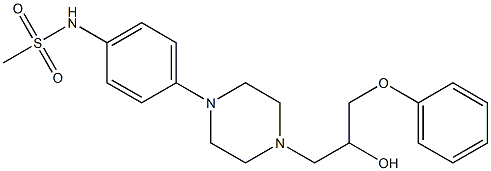 1-[4-[4-(Methylsulfonylamino)phenyl]-1-piperazinyl]-3-phenoxy-2-propanol Structure