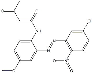 2-Acetyl-2'-(3-chloro-6-nitrophenylazo)-4'-methoxyacetanilide 구조식 이미지