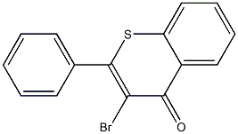 2-Phenyl-3-bromo-4H-1-benzothiopyran-4-one 구조식 이미지