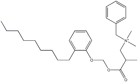 N,N-Dimethyl-N-benzyl-N-[2-[[(2-nonylphenyloxy)methyl]oxycarbonyl]propyl]aminium Structure