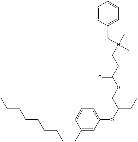 N,N-Dimethyl-N-benzyl-N-[2-[[2-(3-nonylphenyloxy)butyl]oxycarbonyl]ethyl]aminium 구조식 이미지