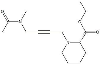 (2S)-1-[4-[(Acetyl)methylamino]-2-butynyl]piperidine-2-carboxylic acid ethyl ester Structure