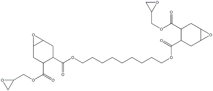 Bis[2-(glycidyloxycarbonyl)-4,5-epoxy-1-cyclohexanecarboxylic acid]1,9-nonanediyl ester Structure