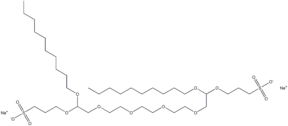 5,18-Di(decyloxy)-4,7,10,13,16,19-hexaoxadocosane-1,22-disulfonic acid disodium salt 구조식 이미지