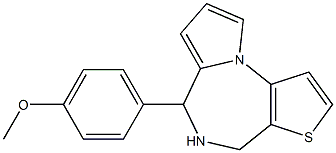 6-(4-Methoxyphenyl)-5,6-dihydro-4H-pyrrolo[1,2-a]thieno[2,3-f][1,4]diazepine Structure