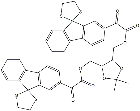 2,2'-[[[4R,5R,(+)]-2,2-Dimethyl-1,3-dioxolane]-4,5-diylbismethylenebisoxybiscarbonyl]bis[9,9-(ethylenebisthio)-9H-fluorene] Structure