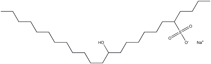 12-Hydroxytetracosane-5-sulfonic acid sodium salt 구조식 이미지