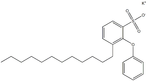 2-Phenoxy-3-dodecylbenzenesulfonic acid potassium salt Structure