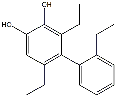 3,5-Diethyl-4-(2-ethylphenyl)benzene-1,2-diol 구조식 이미지