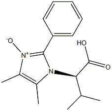 3-[(R)-1-Carboxy-2-methylpropyl]-4,5-dimethyl-2-phenyl-3H-imidazole 1-oxide 구조식 이미지