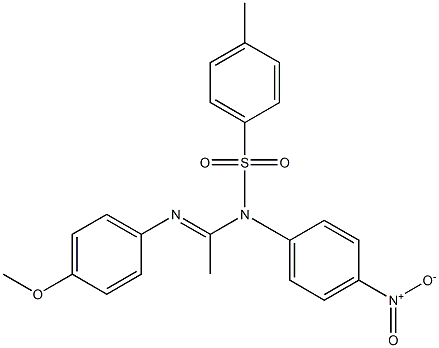 N1-(p-Nitrophenyl)-N1-tosyl-N2-(p-methoxyphenyl)acetamidine Structure