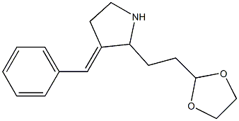 2-[2-(1,3-Dioxolan-2-yl)ethyl]-3-benzylidenepyrrolidine Structure