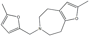 6-(5-Methylfurfuryl)-5,6,7,8-tetrahydro-2-methyl-4H-furo[2,3-d]azepine 구조식 이미지