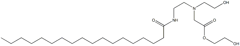 [N-(2-Octadecanoylaminoethyl)-N-(2-hydroxyethyl)amino]acetic acid 2-hydroxyethyl ester Structure