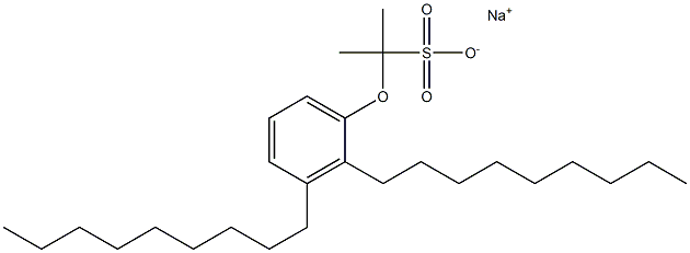 2-(2,3-Dinonylphenoxy)propane-2-sulfonic acid sodium salt 구조식 이미지