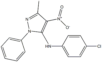 1-Phenyl-3-methyl-4-nitro-5-[(4-chlorophenyl)amino]-1H-pyrazole Structure