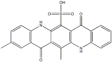 5,7,12,14-Tetrahydro-2,13-dimethyl-7,14-dioxoquino[2,3-b]acridine-6-sulfonic acid 구조식 이미지