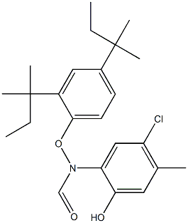 2-(2,4-Di-tert-amylphenoxyformylamino)-4-chloro-5-methylphenol Structure