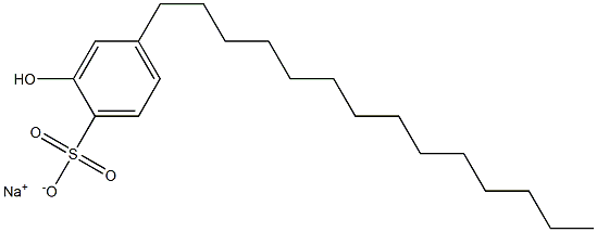2-Hydroxy-4-tetradecylbenzenesulfonic acid sodium salt Structure