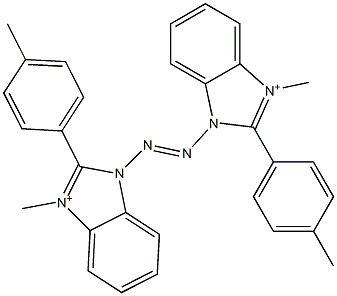 1,1'-Azobis[3-methyl-2-(p-tolyl)-1H-benzimidazol-3-ium] Structure
