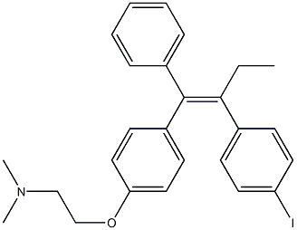 2-[4-[(Z)-1-Phenyl-2-(4-iodophenyl)-1-butenyl]phenoxy]-N,N-dimethylethanamine 구조식 이미지
