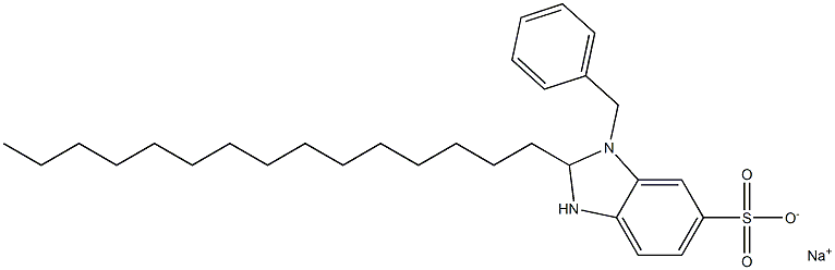 1-Benzyl-2,3-dihydro-2-pentadecyl-1H-benzimidazole-6-sulfonic acid sodium salt 구조식 이미지