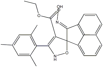 2-Hydroxyimino-3'-(2,4,6-trimethylphenyl)spiro[acenaphthylene-1(2H),5'(4'H)-isoxazole]-4'-carboxylic acid ethyl ester Structure