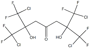 2,6-Bis(chlorodifluoromethyl)-1,7-dichloro-2,6-dihydroxy-1,1,7,7-tetrafluoro-4-heptanone 구조식 이미지