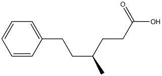 [S,(-)]-4-Methyl-6-phenylhexanoic acid Structure