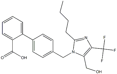 4'-[(2-Butyl-5-hydroxymethyl-4-trifluoromethyl-1H-imidazol-1-yl)methyl]-1,1'-biphenyl-2-carboxylic acid Structure