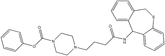 4-[4-Phenoxycarbonyl-1-piperazinyl]-N-[(6,11-dihydrodibenzo[b,e]thiepin)-11-yl]butyramide Structure