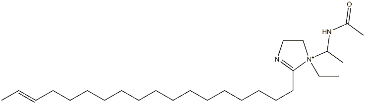 1-[1-(Acetylamino)ethyl]-1-ethyl-2-(16-octadecenyl)-2-imidazoline-1-ium Structure