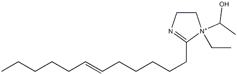 2-(6-Dodecenyl)-1-ethyl-1-(1-hydroxyethyl)-2-imidazoline-1-ium 구조식 이미지