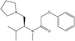 N-Methyl-N-[(S)-2-methyl-1-(1-pyrrolidinylmethyl)propyl]-2-phenoxyacetamide 구조식 이미지