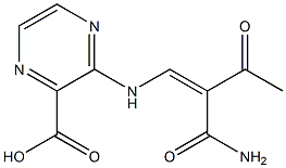 3-Oxo-2-[(Z)-(3-carboxypyrazin-2-yl)aminomethylene]butanamide 구조식 이미지