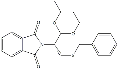 (-)-N-[(R)-3-Benzylthio-1,1-diethoxypropane-2-yl]phthalimide Structure