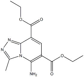 5-Amino-3-methyl-1,2,4-triazolo[4,3-a]pyridine-6,8-dicarboxylic acid diethyl ester 구조식 이미지