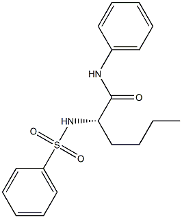 [S,(-)]-N-Phenyl-2-[(phenylsulfonyl)amino]hexanamide 구조식 이미지