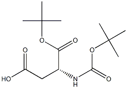 N-(tert-Butyloxycarbonyl)-D-aspartic acid 1-tert-butyl ester 구조식 이미지