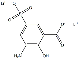 3-Amino-5-sulfosalicylic acid dilithium salt Structure