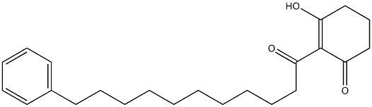 2-(11-Phenylundecanoyl)-3-hydroxy-2-cyclohexen-1-one 구조식 이미지